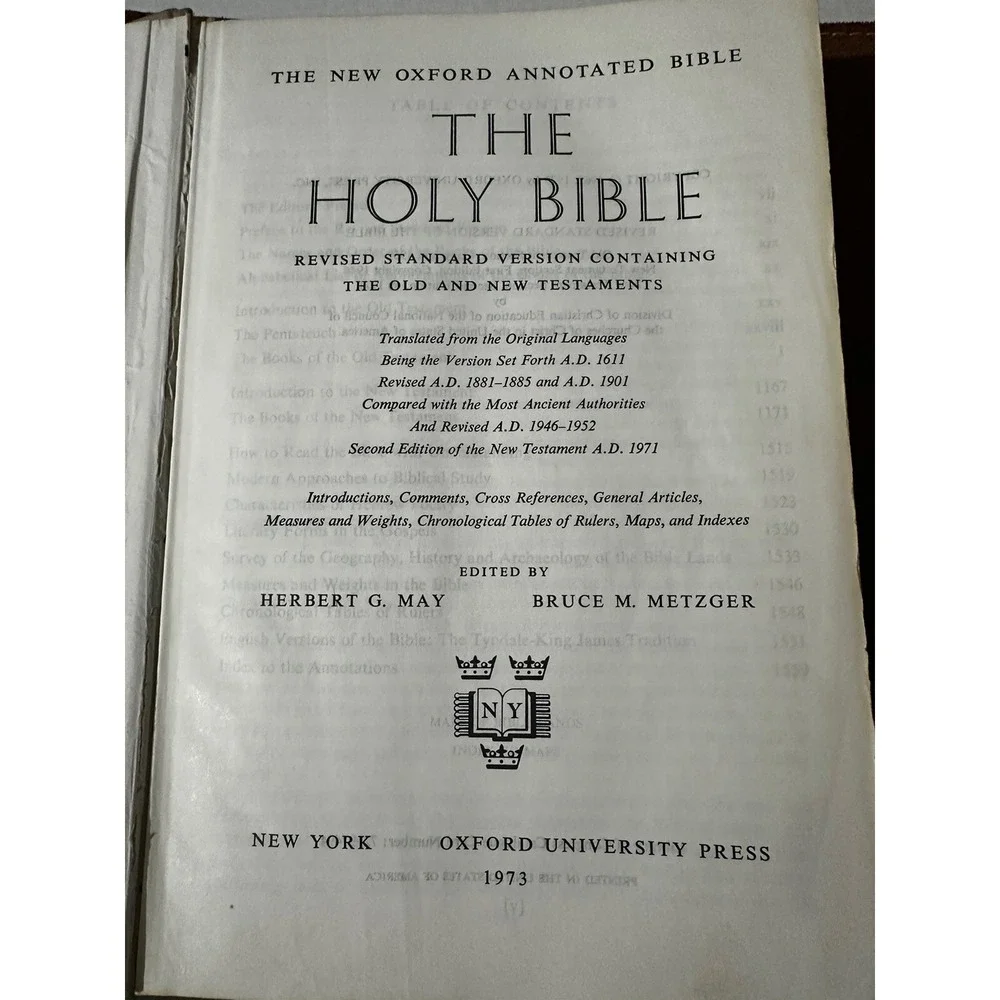 The New Oxford Annotated Bible‎ Revised Standard Version 1973